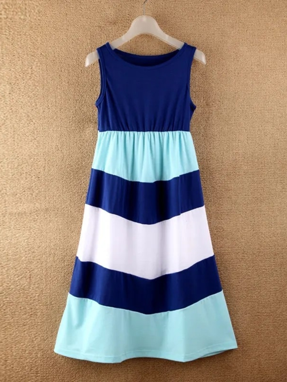 Navy and Mint Mommy and Me Floral Maxi Dresses